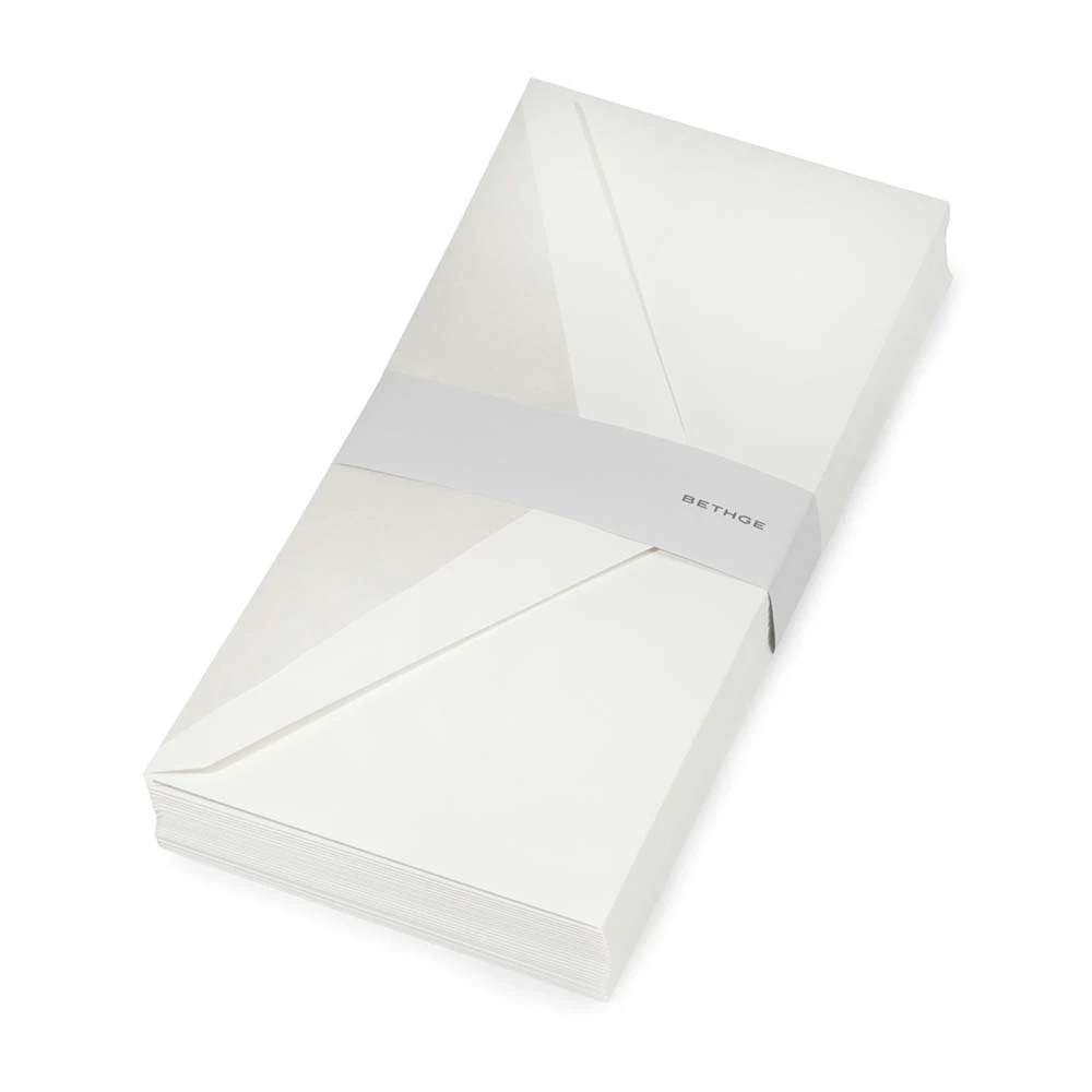 25 long DIN envelopes, Opal Ecru, grey silk lining