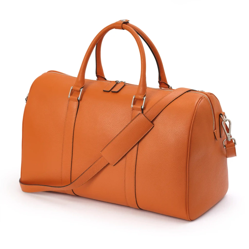 Travel bag Adri, leather, orange