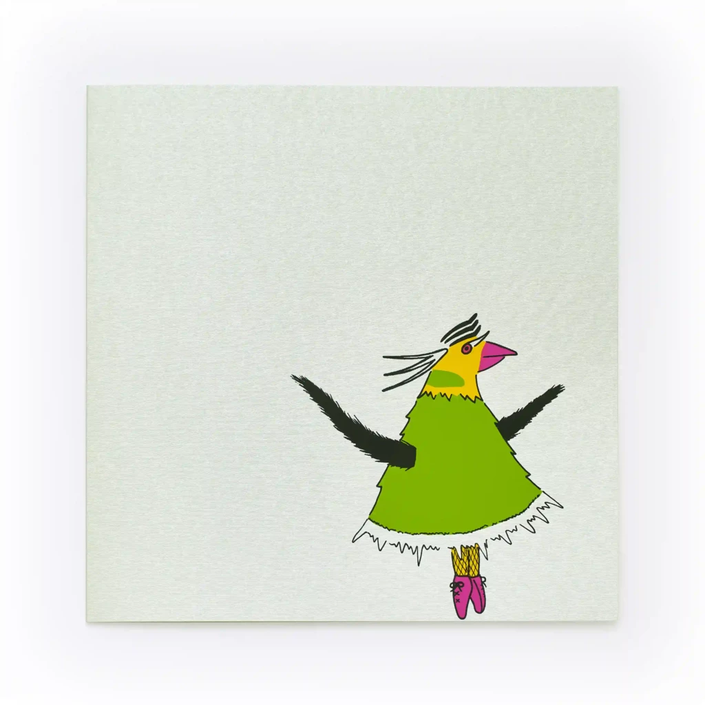 Greeting card Chantalle pearl  green
