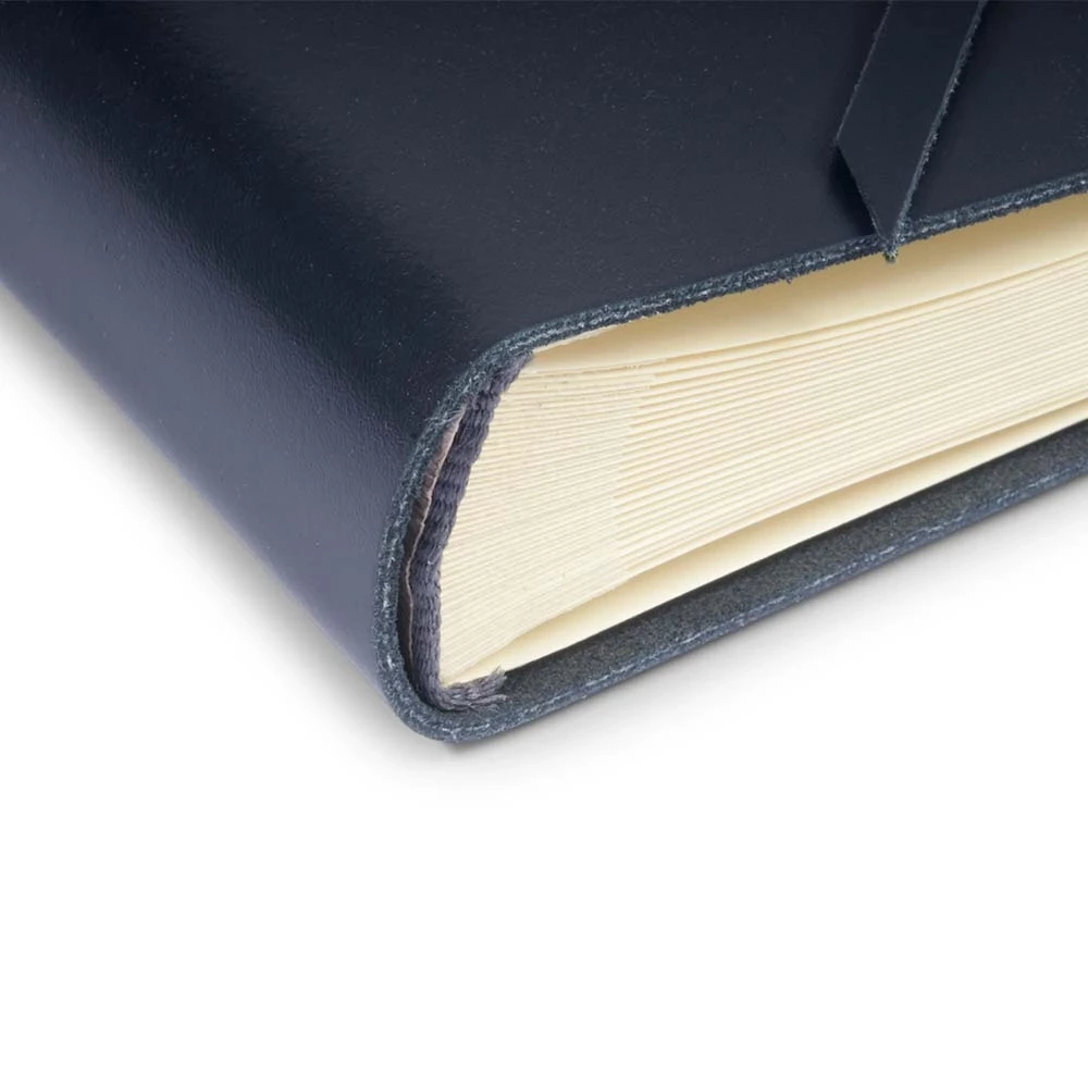 Photo Album, 25 pages, leather cover, 20.5x15 cm, dark blue
