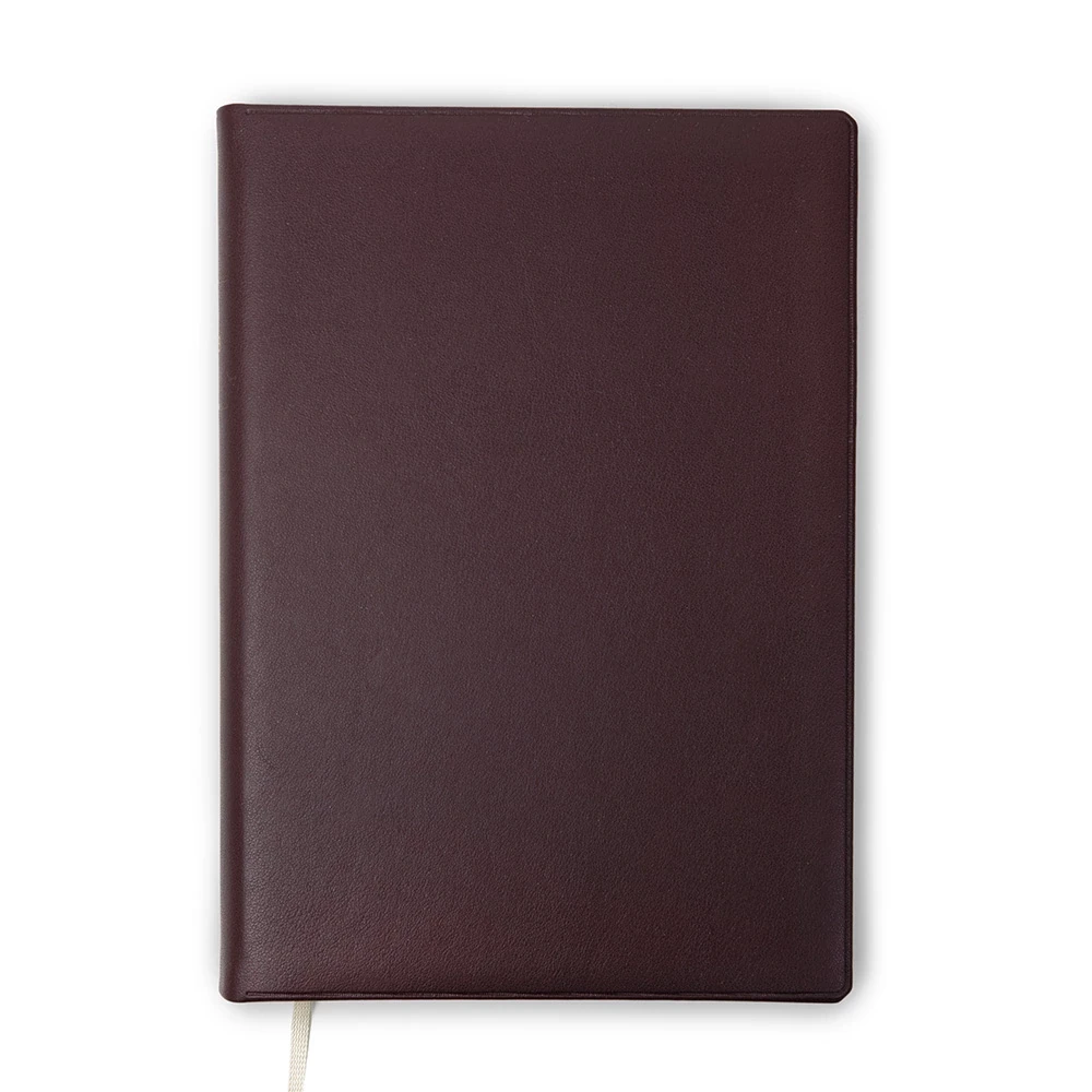 Ideal daily calendar 2026 faux leather TeBeskin garnet bordeaux