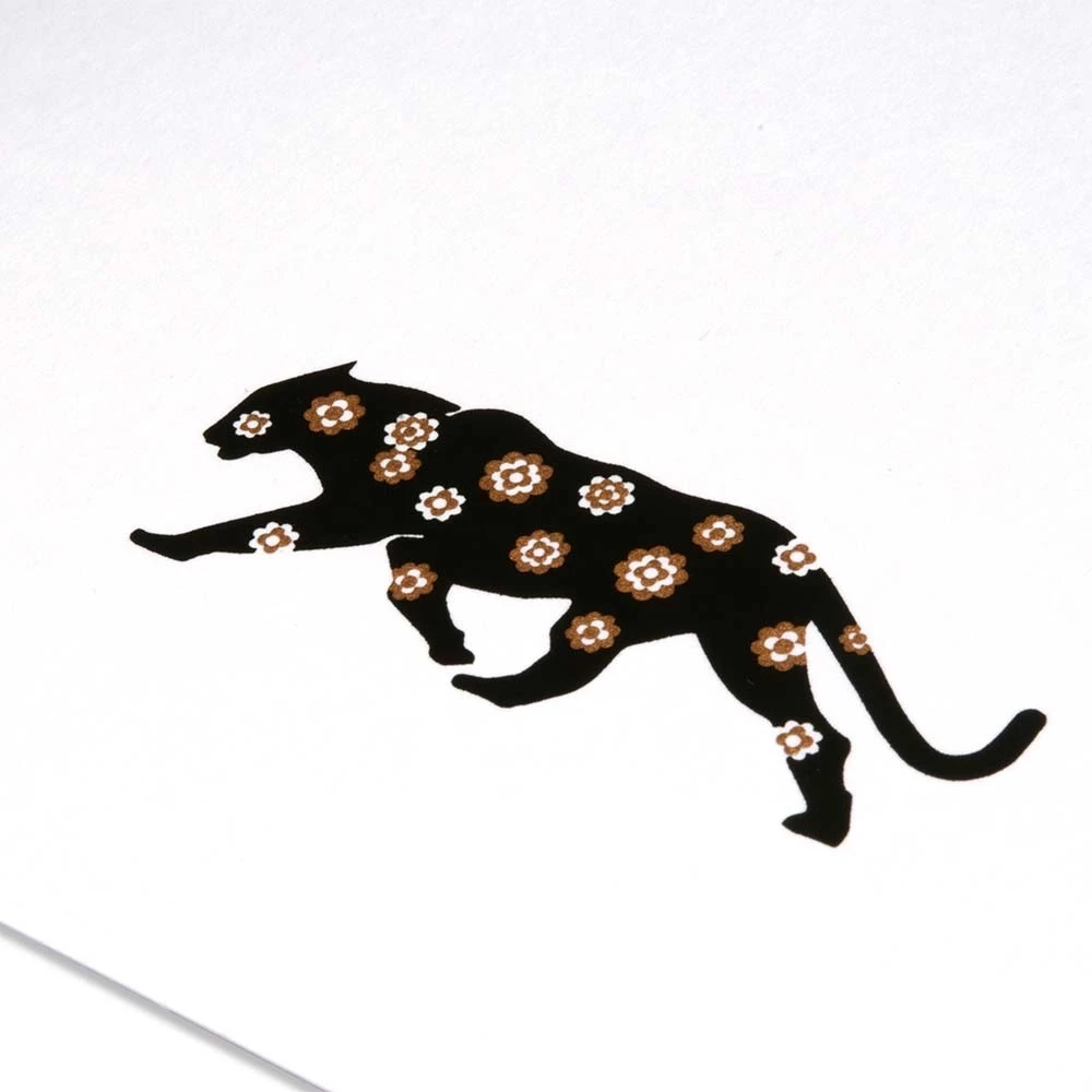 Greeting card primrose panther