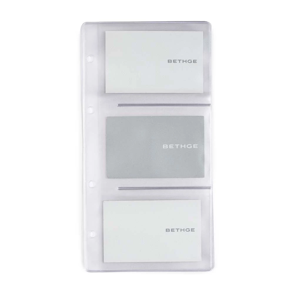 5 business card sleeves for business card ring binder