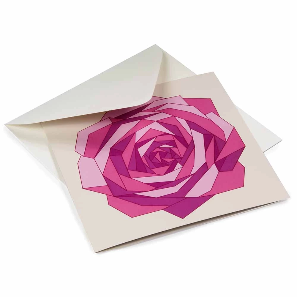 grusskarte_rose_polygon_1 Greeting card rose polygon