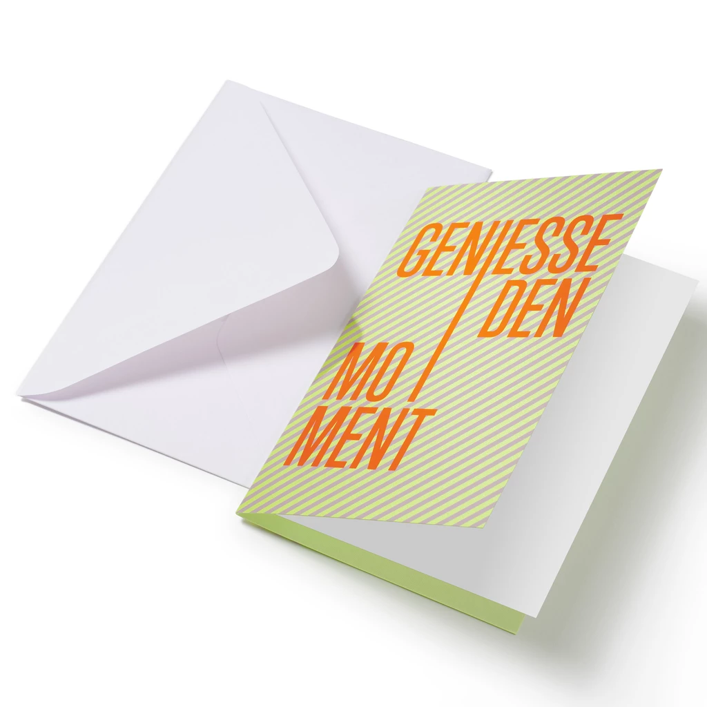 Greeting Card "Genieße den Moment" Lines	 