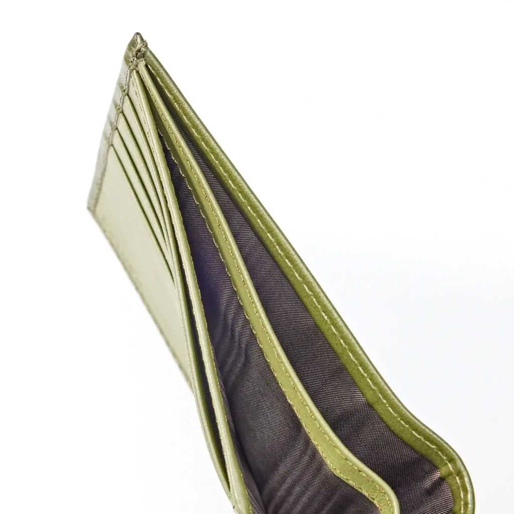 Credit Card Wallet Porto Cervo, leather, olive green