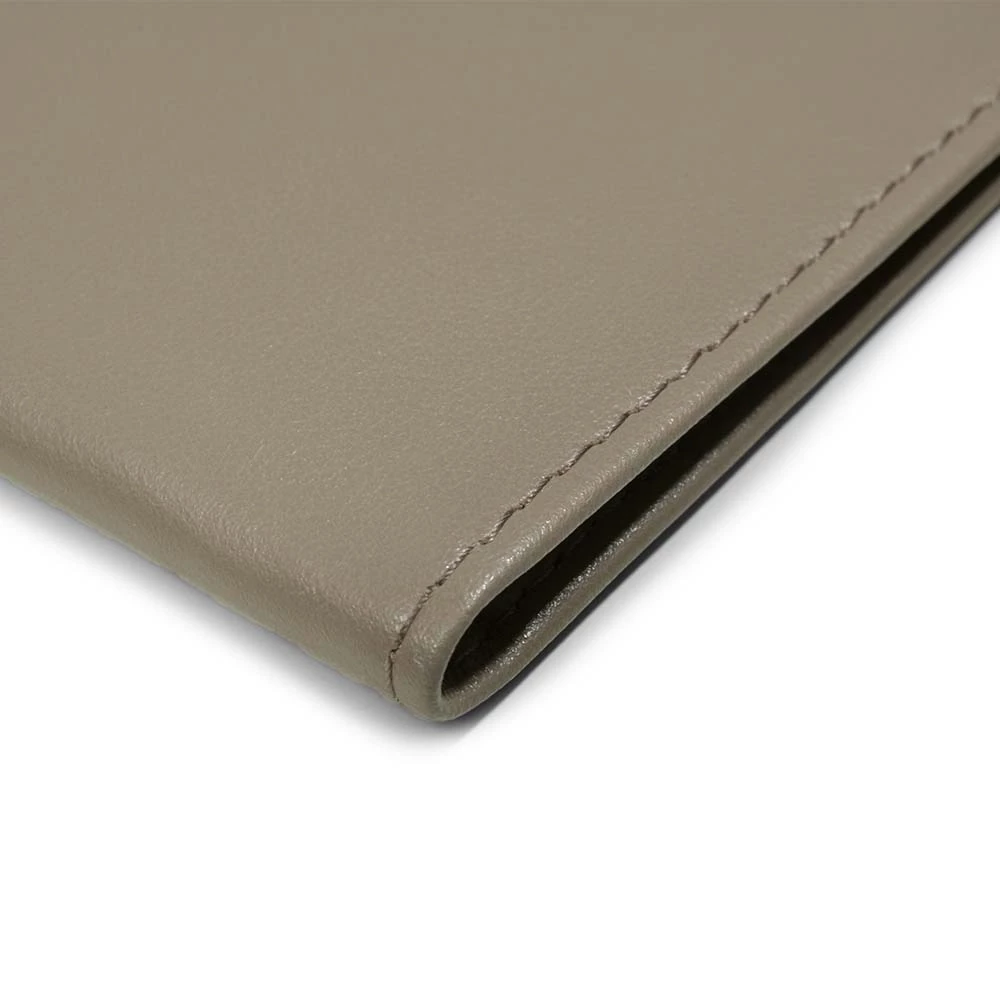 Folding calendar case, leather, taupe