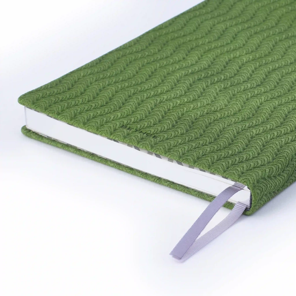 Notebook A5, leather, Moss, blank
