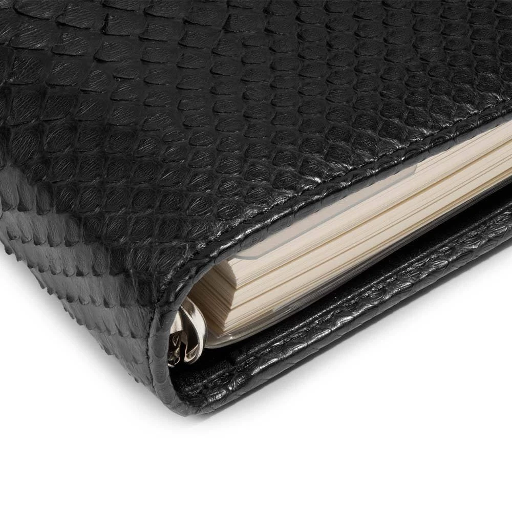 Personal Organiser, python leather, black