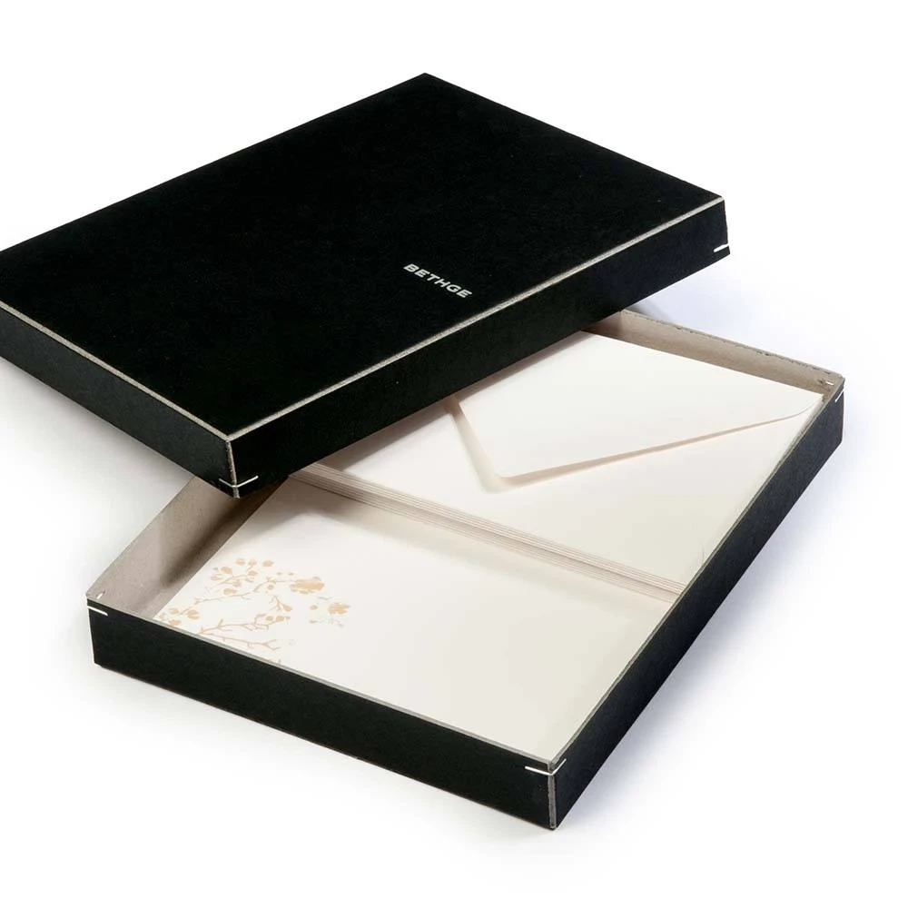 10 mini letter sheets Cherry Blossom, BlancBlanc, with envelopes