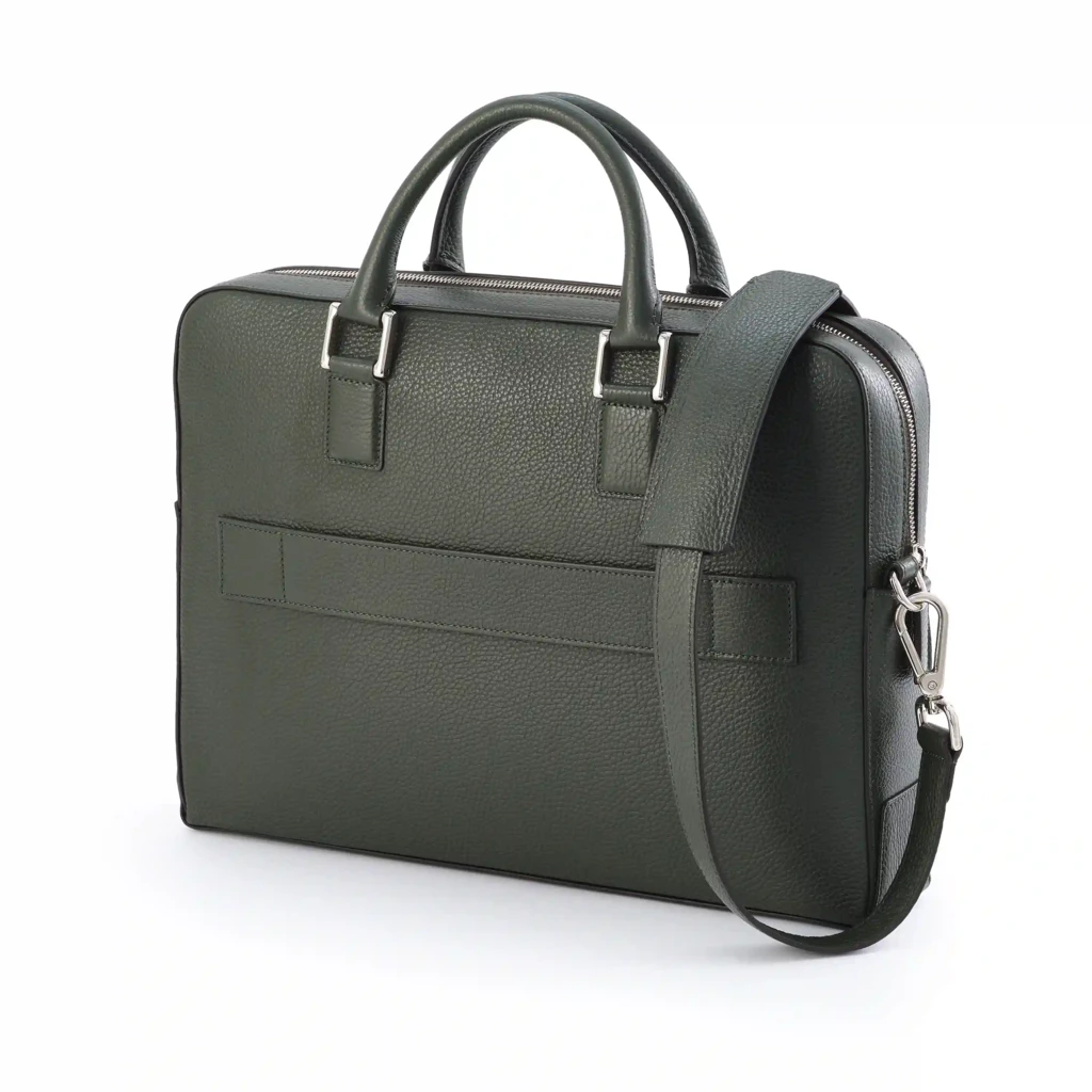 Adri leather briefcase, slim