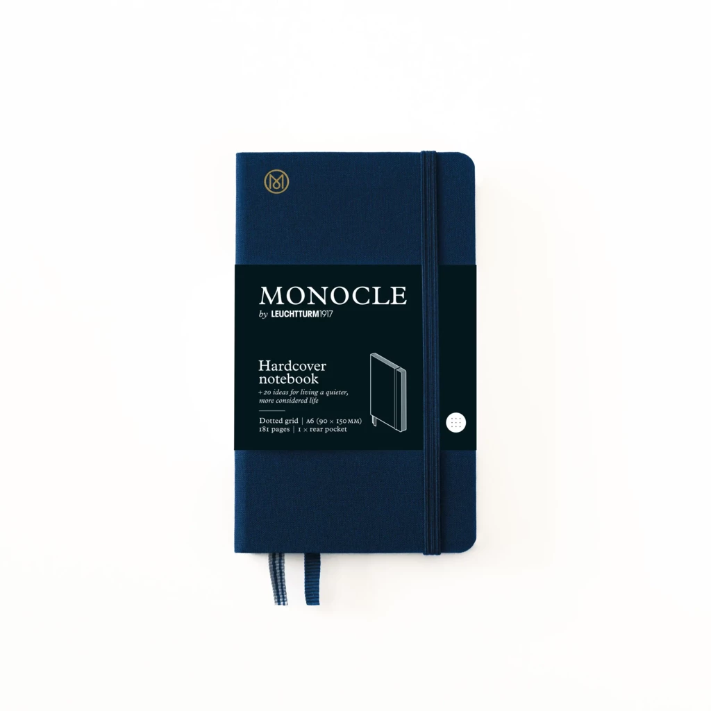 MONOCLE by LT1917 Notebook, hard cover, dotted, navy blue