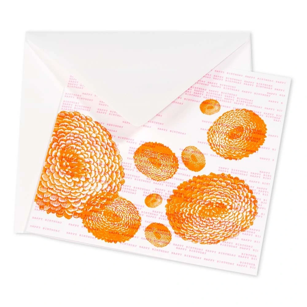 grusskarte_geburtstag_dahlie_orange_1 Greeting card Happy Birthday dahlia orange