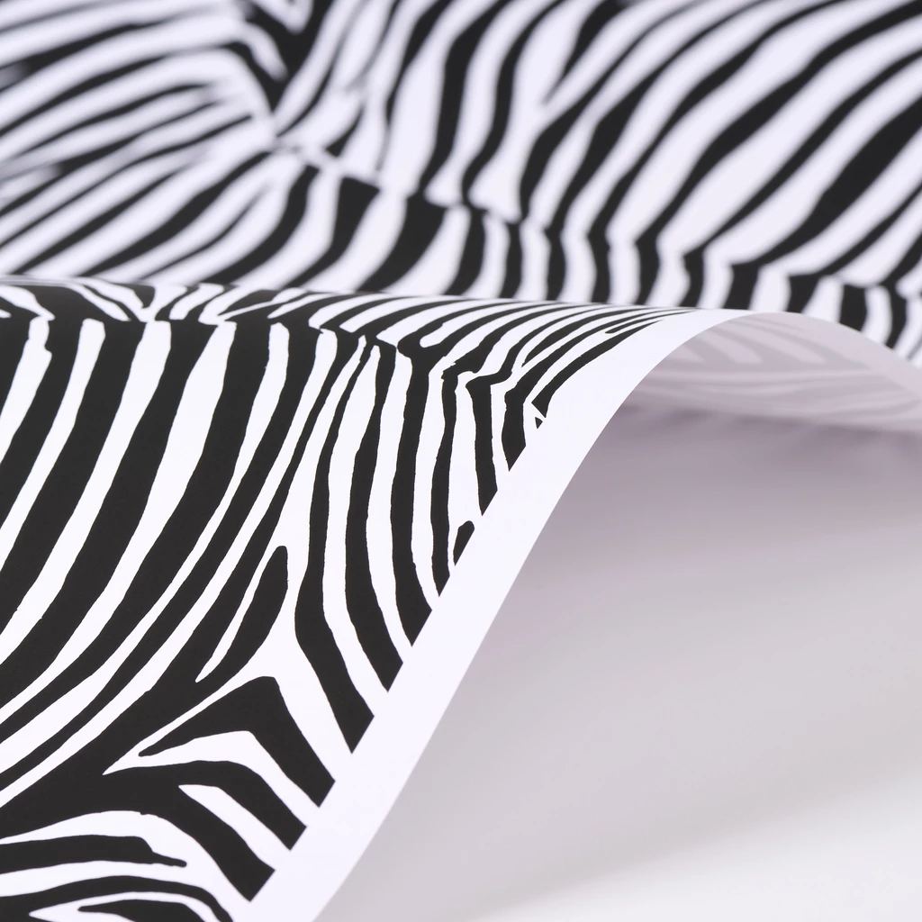 Wrapping paper zebra black/white 50 x 70 cm, 3 sheets