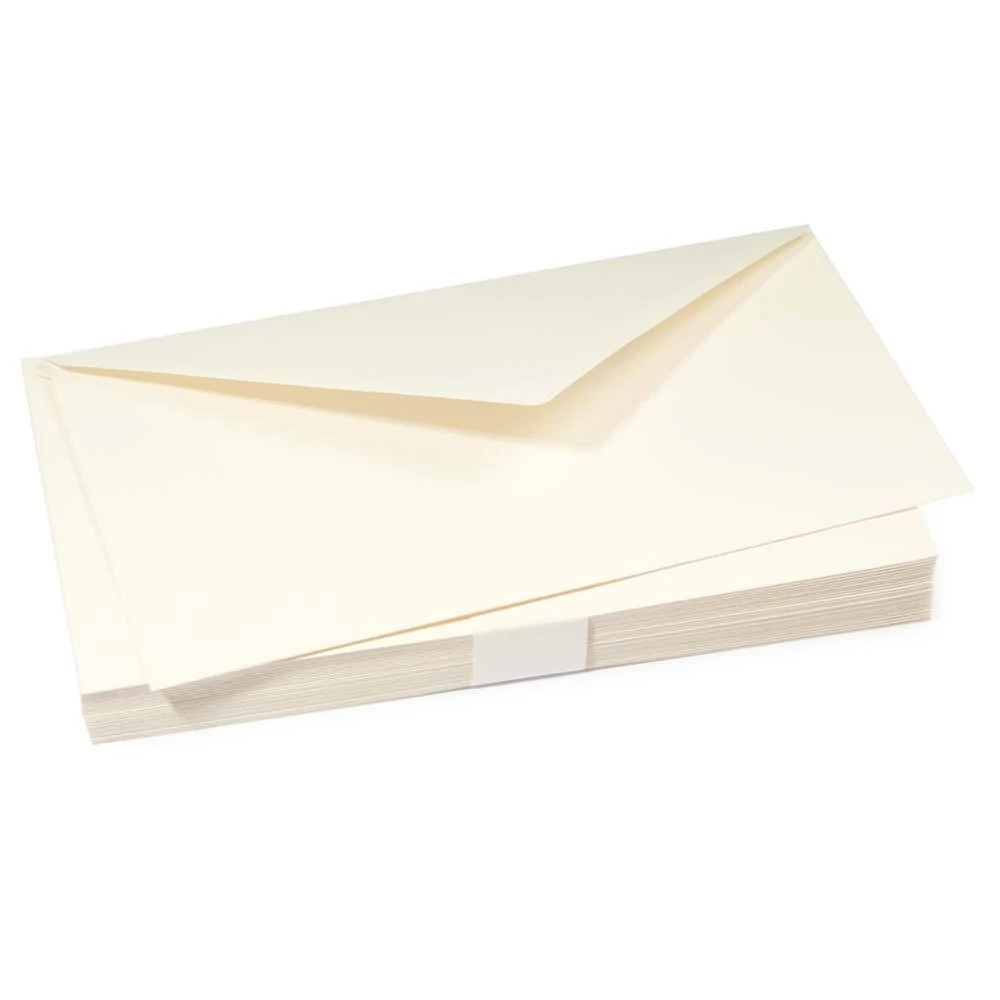25 long DIN envelopes, Smooth Ivory