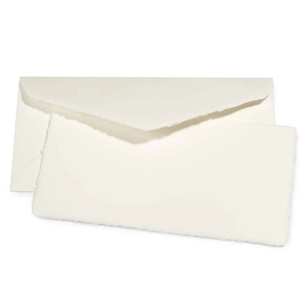 Set folding card & envelope, long DIN, laid paper