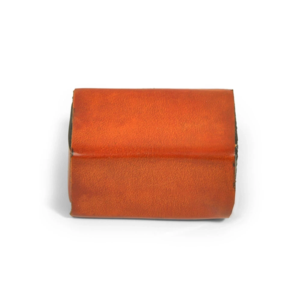 Dice Game with 2 Dice in Leather Box, orange