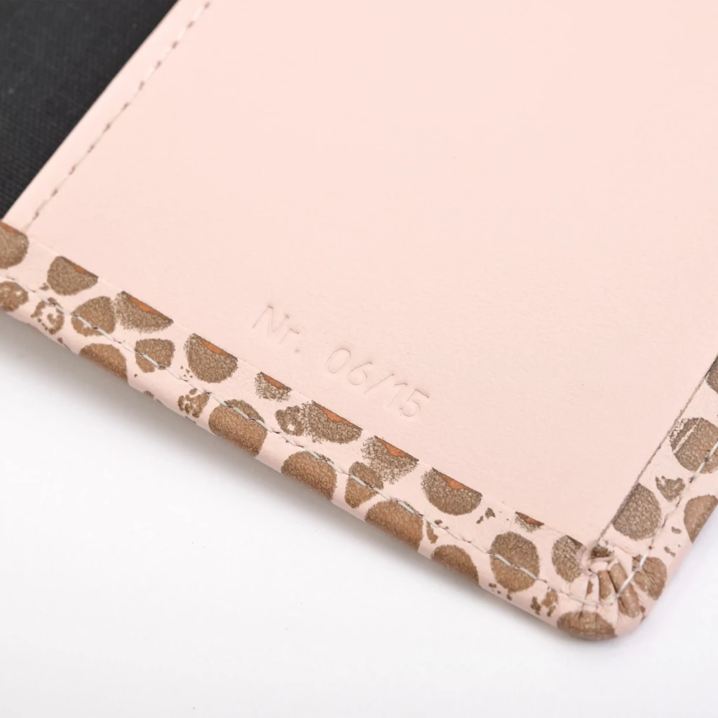 Book Cover A4, wildlife edition, leather, stingray/rose