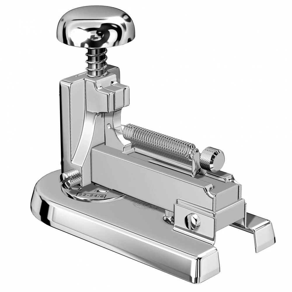 El Casco M5 Stapler, small, chrome with felt on base