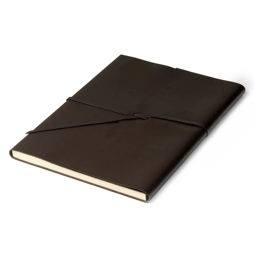 Notebook with Soft Cover, 96 pages, leather, A4, chocolate