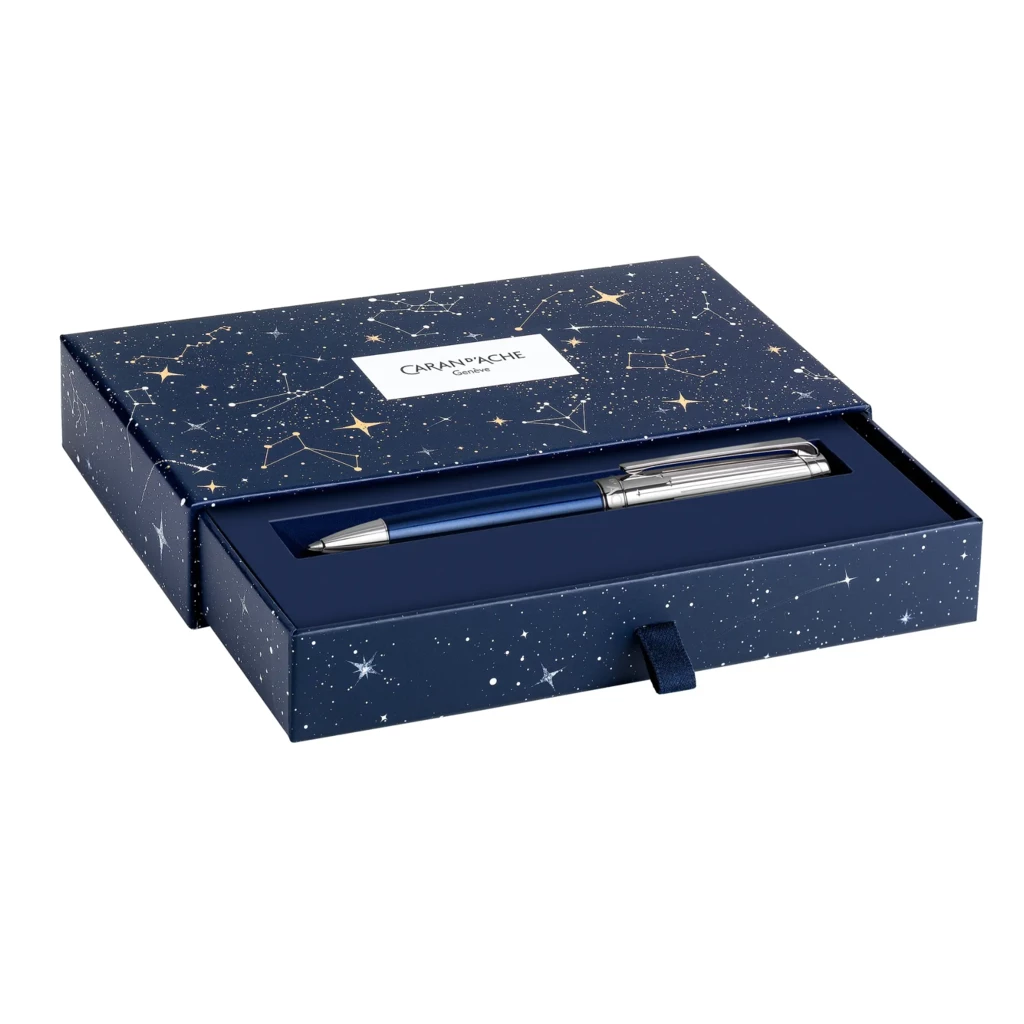 Caran d’Ache Léman Ballpoint Pen, Cosmic Blue