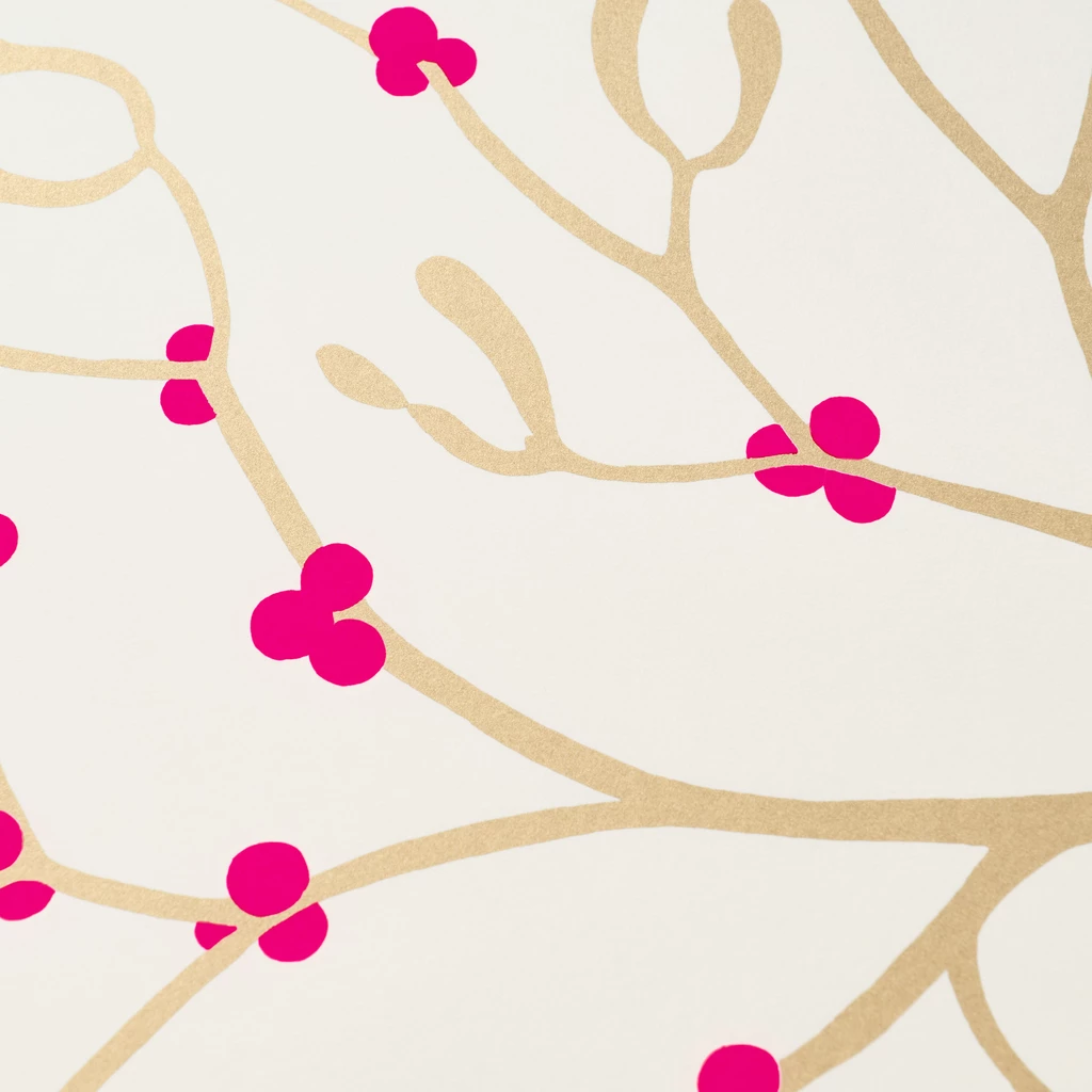 Wrapping paper mistletoe ivory 50 x 70 cm, 3 sheets