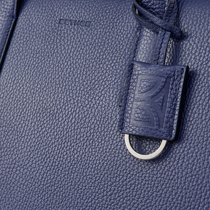 Leather Business Tote Bag – Navy Blue