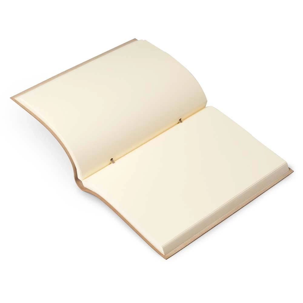 Sketchbook Quadernone, leather, large, taupe