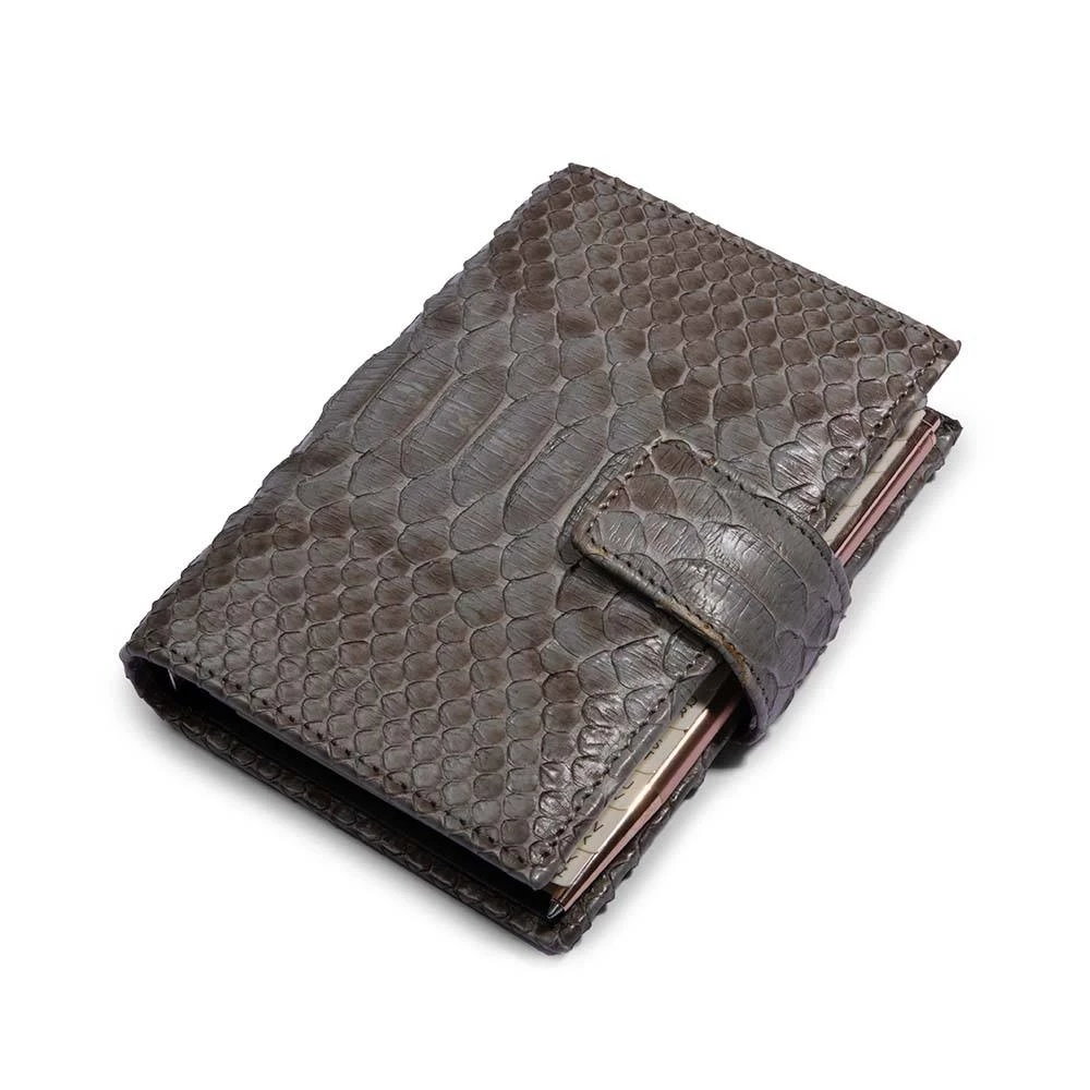 Pocket Organiser, python leather, grey