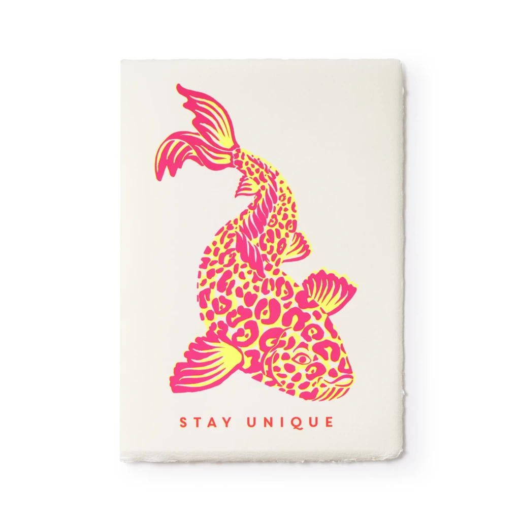 Greeting card Stay Unique, laid paper