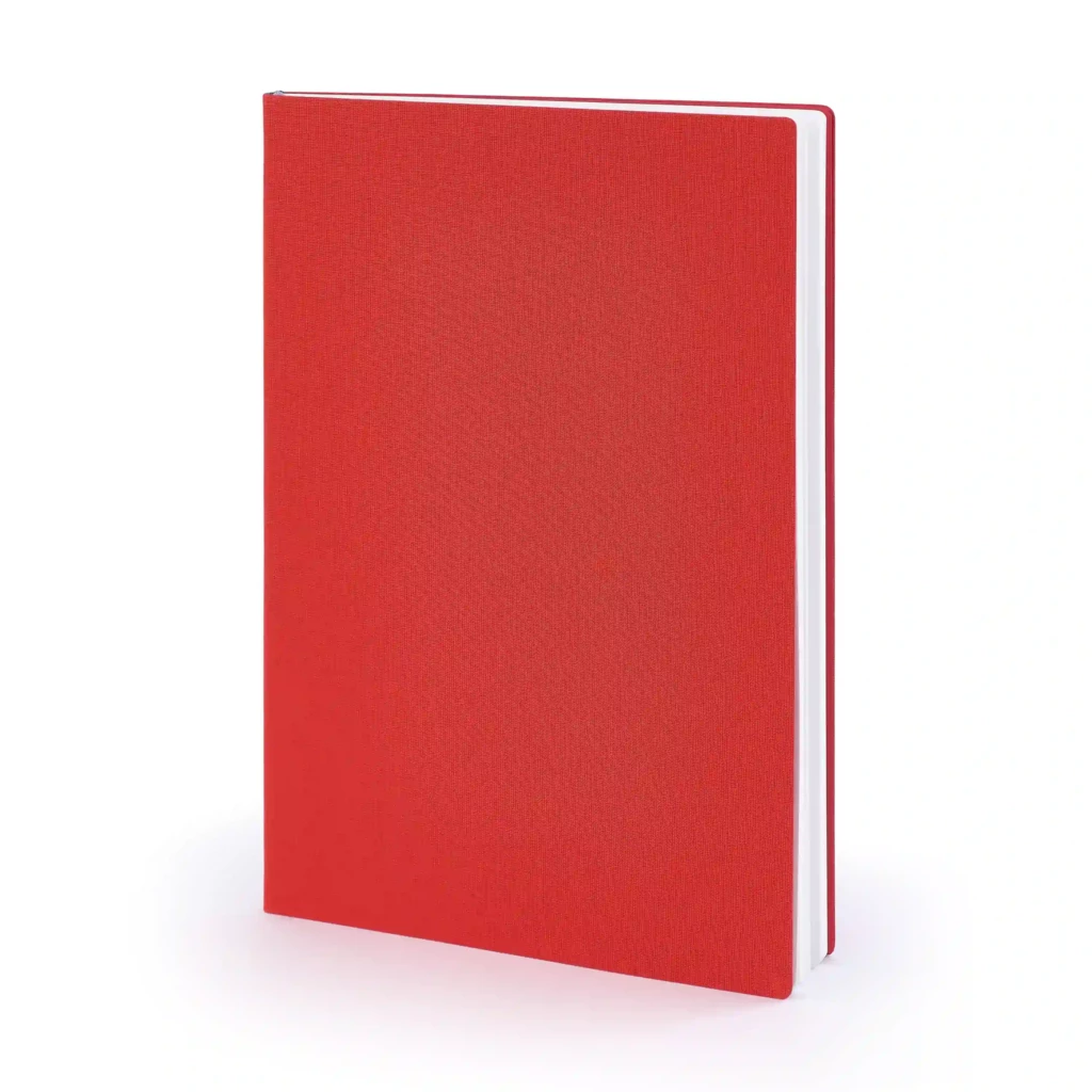 Notebook A4, linen, Red, blank