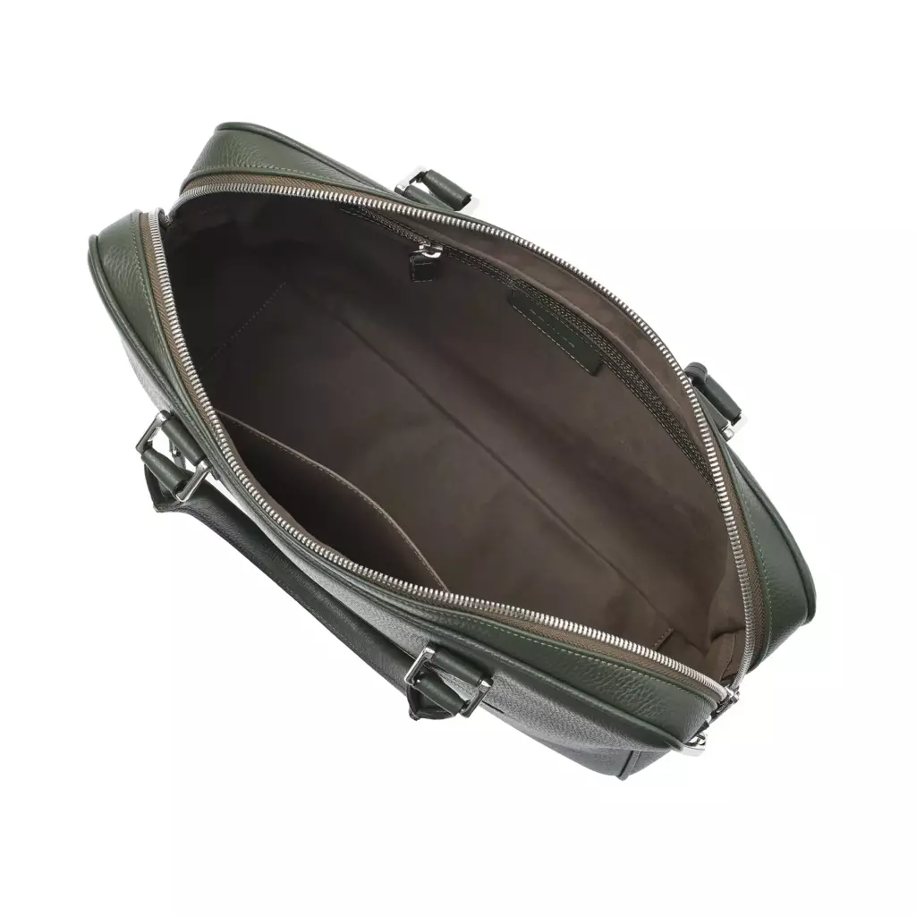 Briefcase Adri, leather, zinc