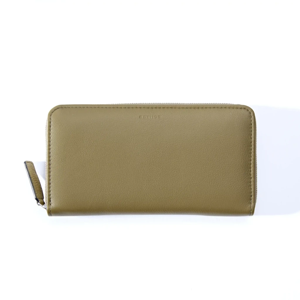 Wallet with Coin Pocket, Koll. 1977, leather, olive green