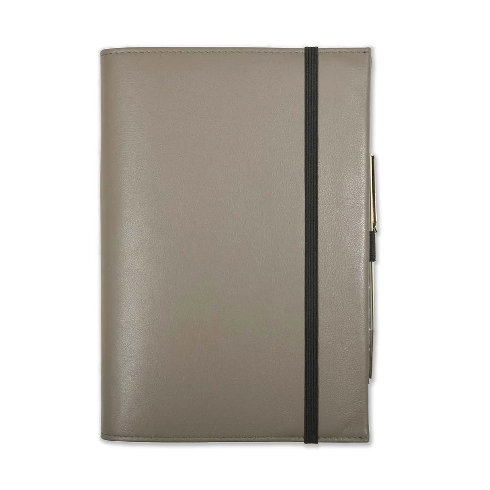 Book cover A5 for LEUCHTTURM1917 notebooks, leather, taupe