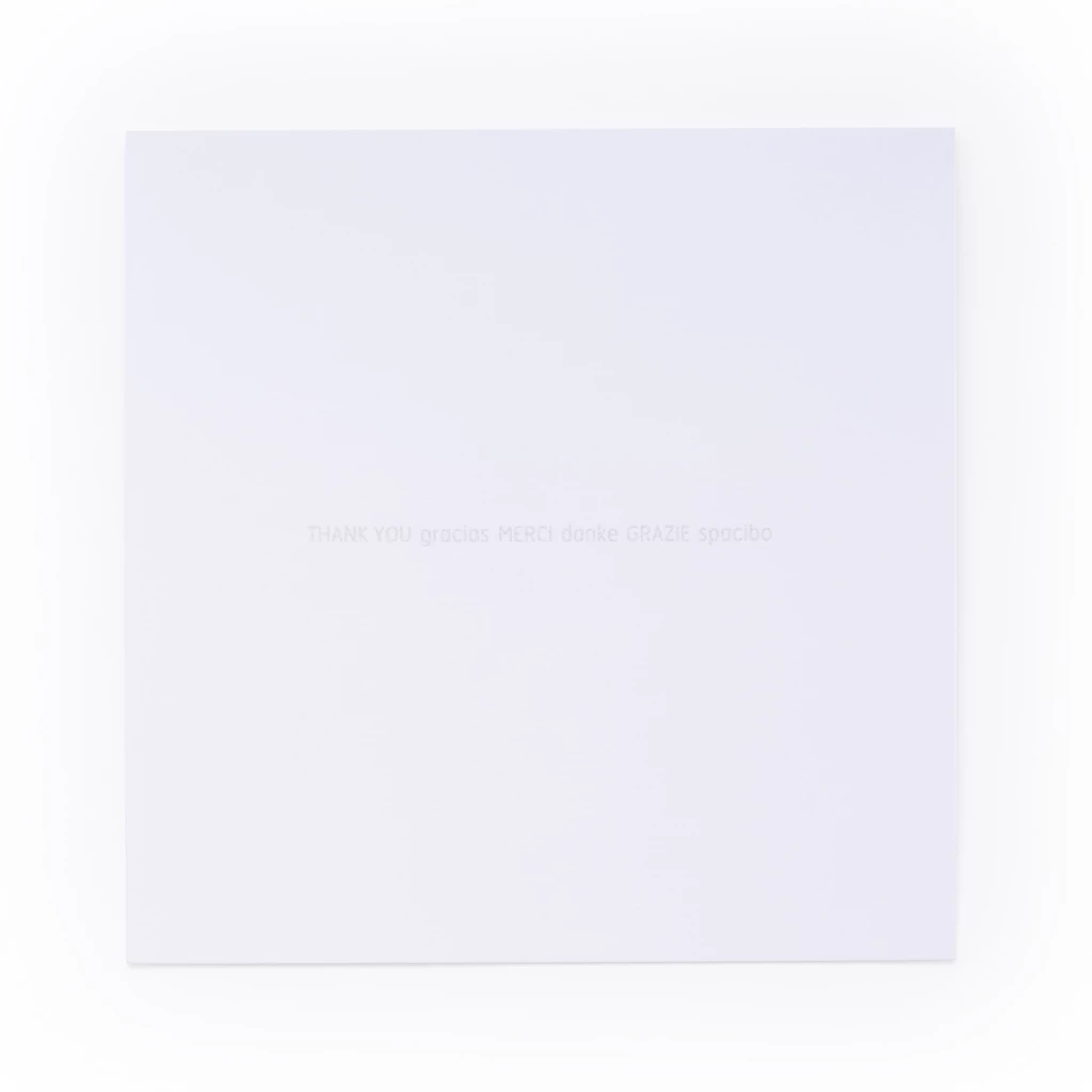 Greeting card Thank You text international