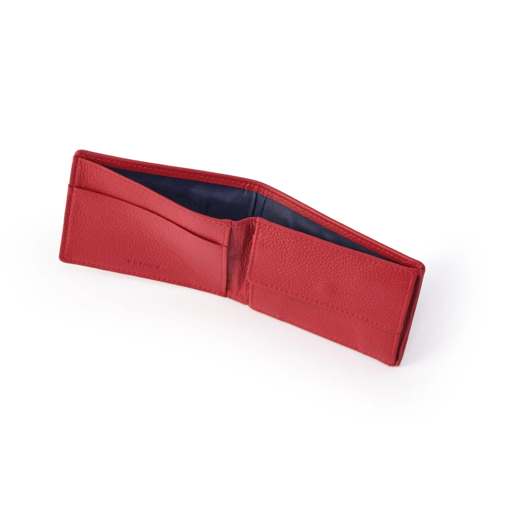 Slim wallet with coin pocket, Collection 1977, red