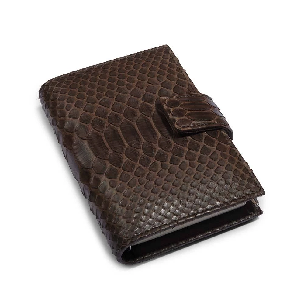 Pocket Organiser, python leather, brown