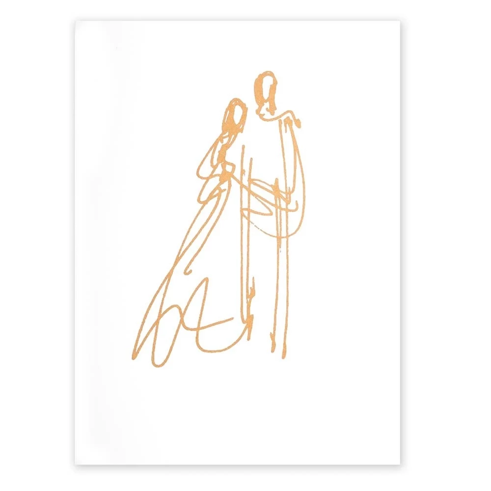 Greeting card marriage smooth  white