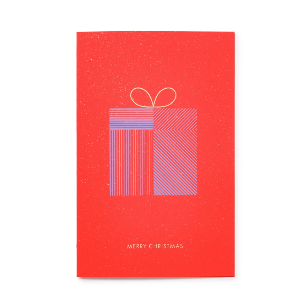 Christmas card LineArt "gift"