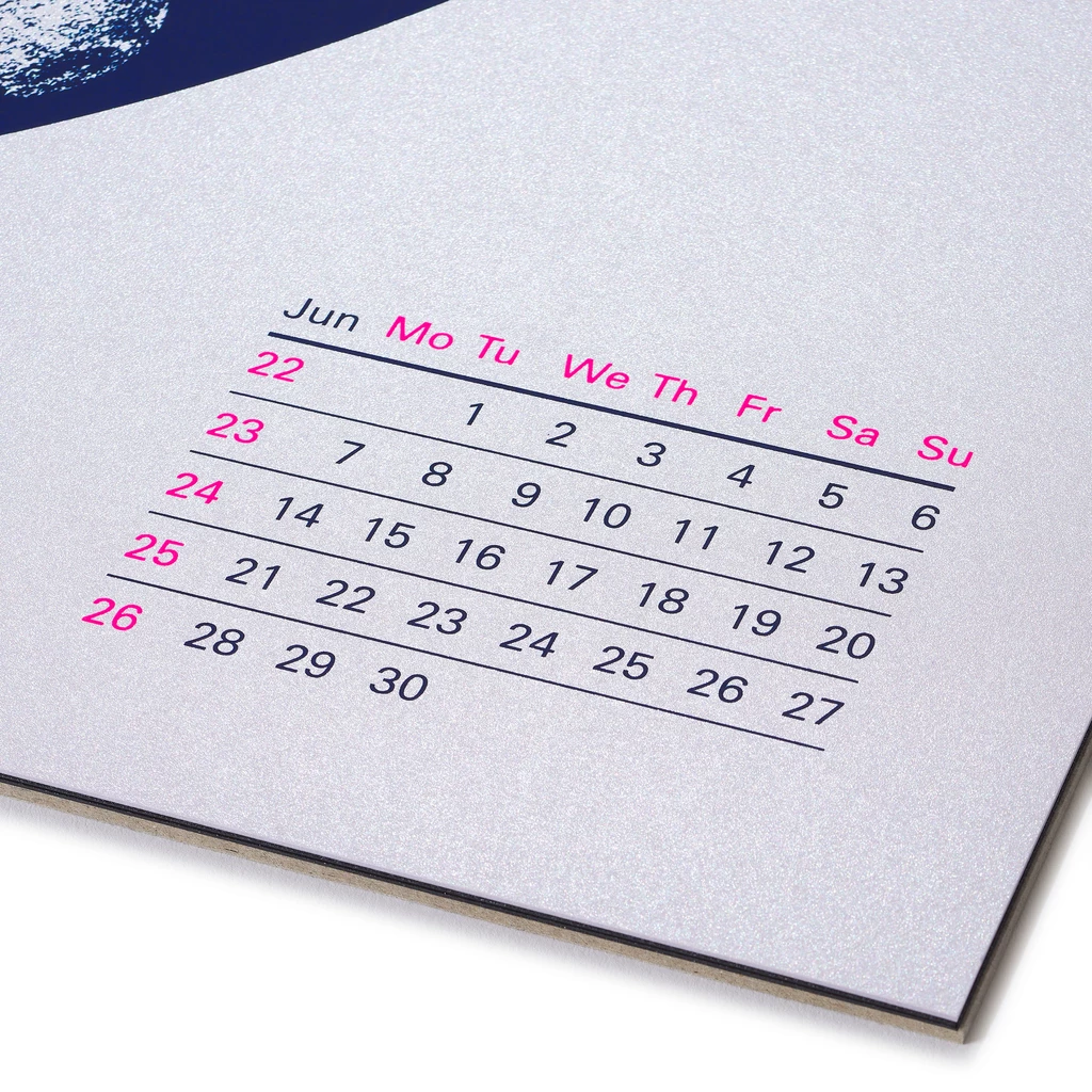 Wall calendar 2027 – Moon Phases, screen print 