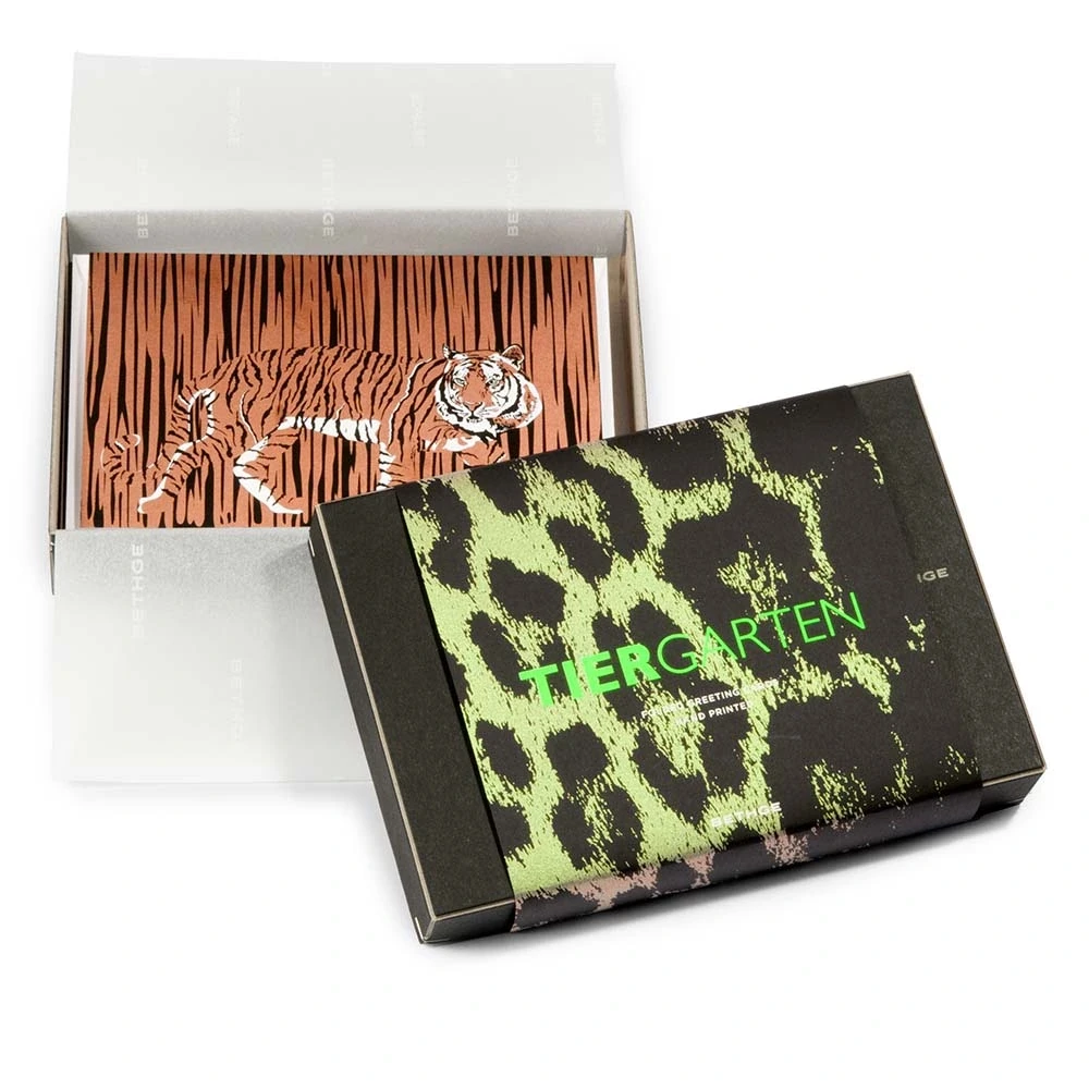 Greeting card set Tiergarten with 8 folding cards