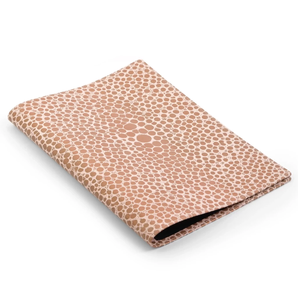 Book Cover A4, wildlife edition, leather, stingray/rose
