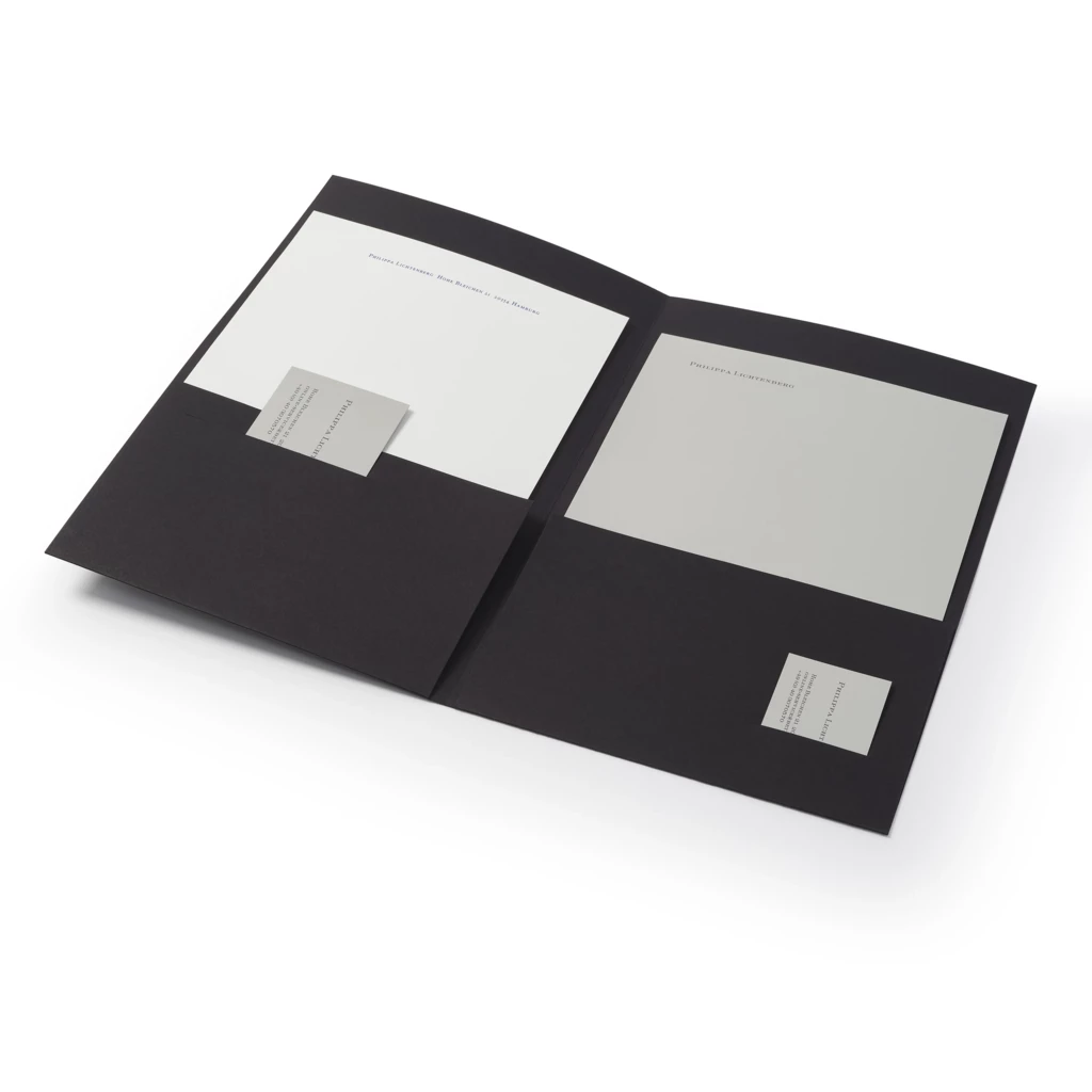 Press folder A4, cardboard, black