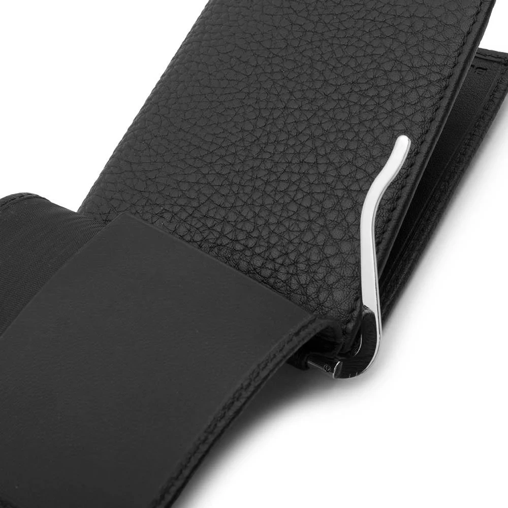 Wallet Doppio with Coin Pocket, Adri, leather, black