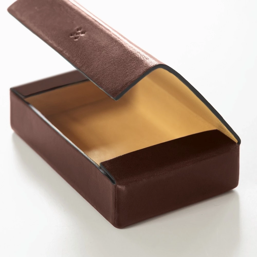 LEGENDÄR ETWEE Case, leather,  short, dark brown