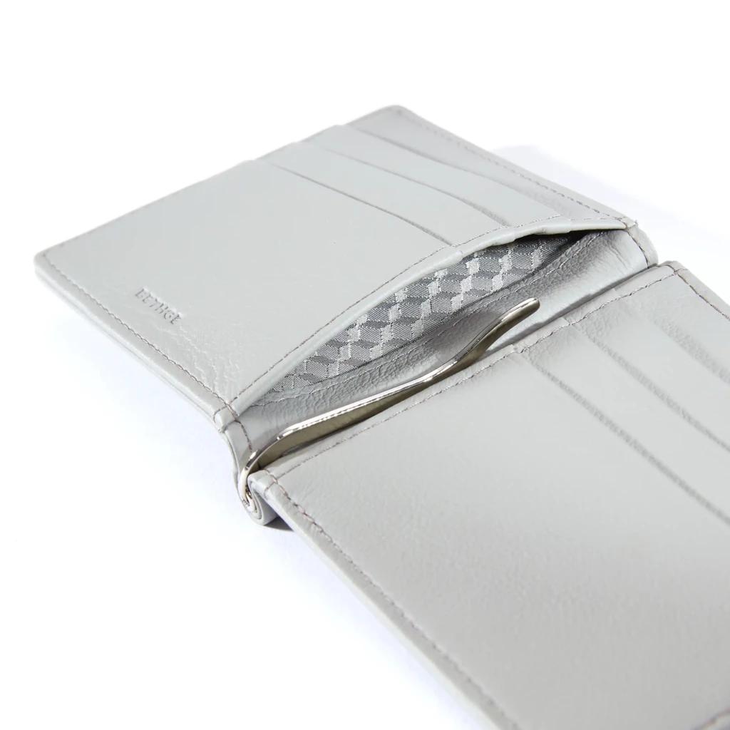 Card Wallet, Money Clip, 6 cc, Koll. 1977, leather, granite