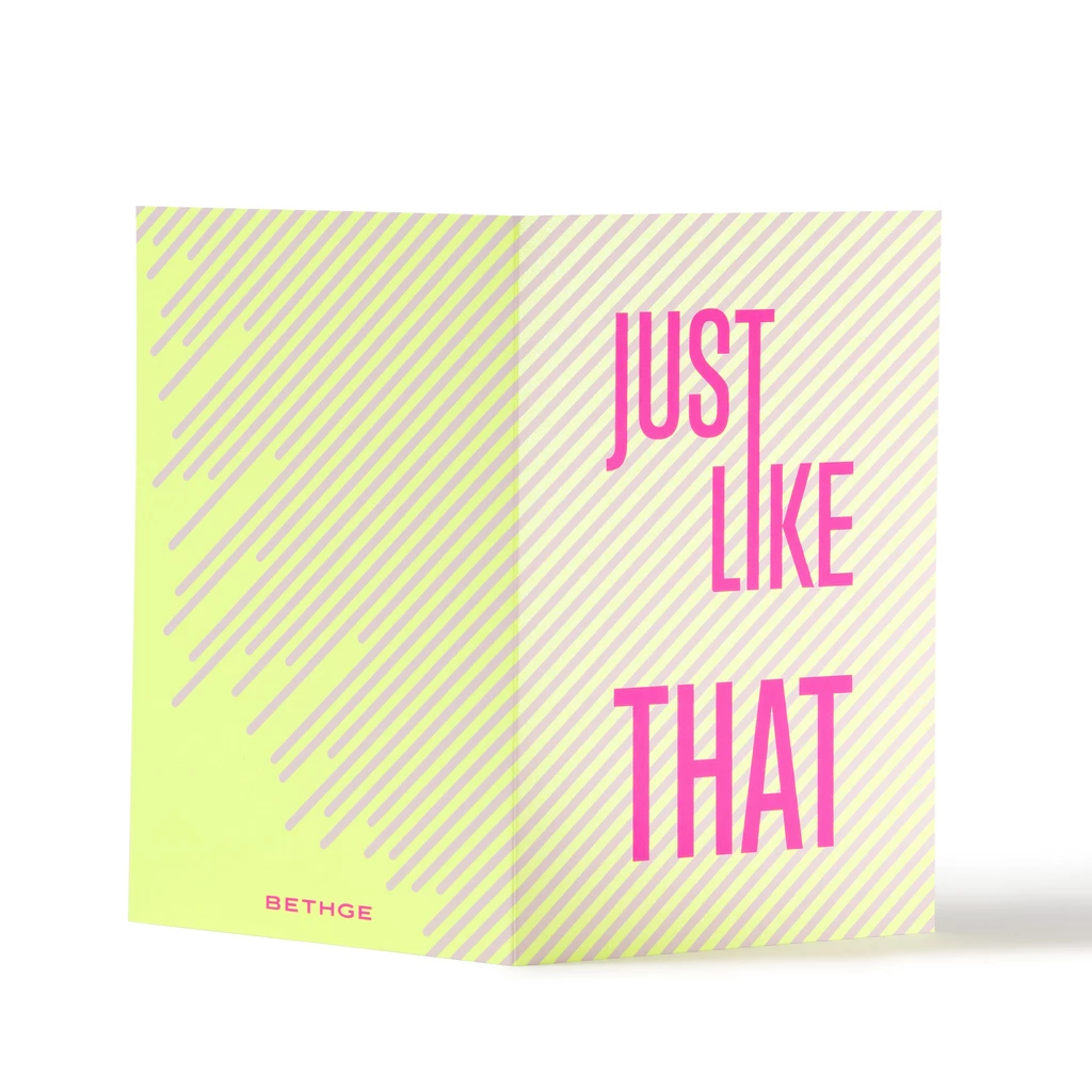 Greeting Card "Just like that" Lines 
