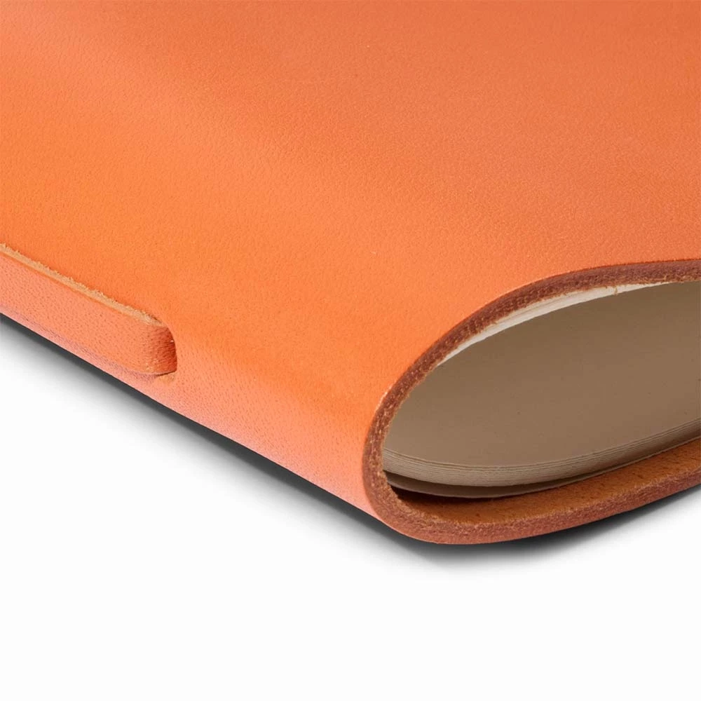 Guest Book, 22 pages, laid paper, leather, 17x24 cm, orange