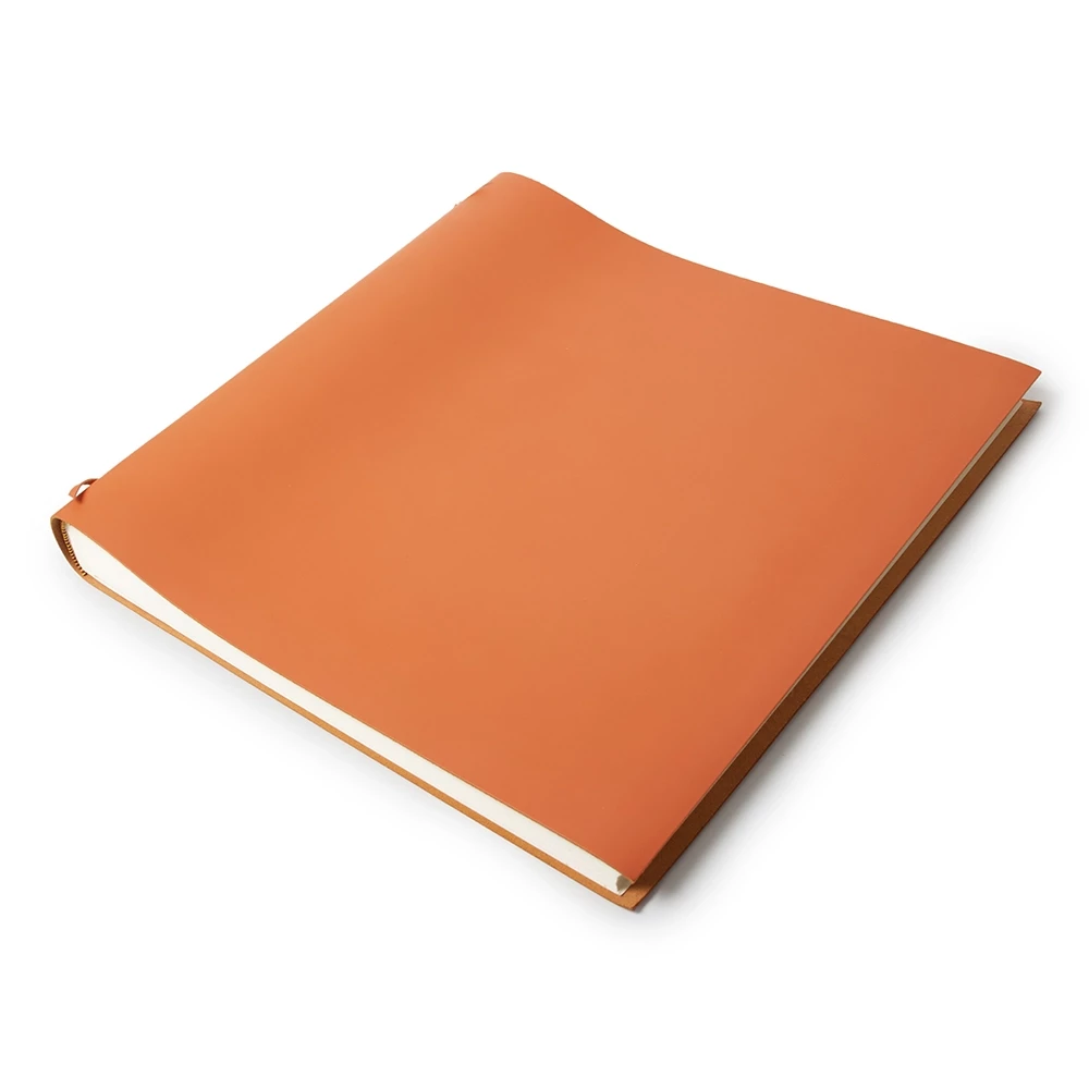 Photo Album, 50 pages, leather cover, 45x45 cm, orange