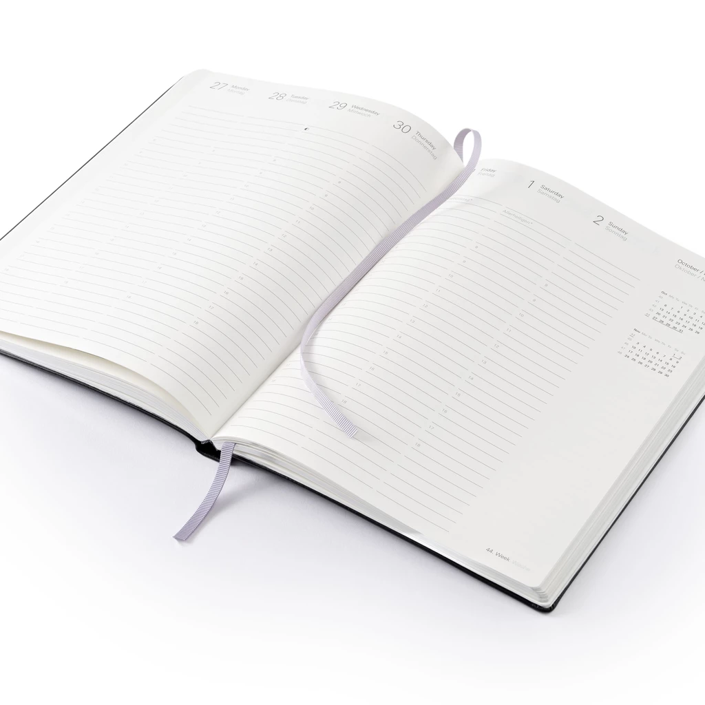 Weekly Planner 2027 Wild Black Leather